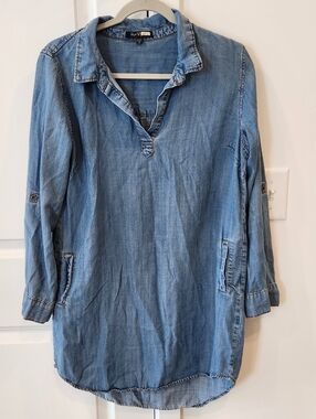 Velvet Light Blue Denim Tunic